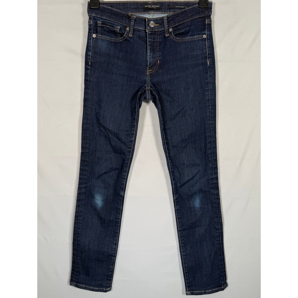 Gap True Skinny Jeans‎ Womens 27 Dark Indigo Blue Mid Rise Stretch Denim Y2K